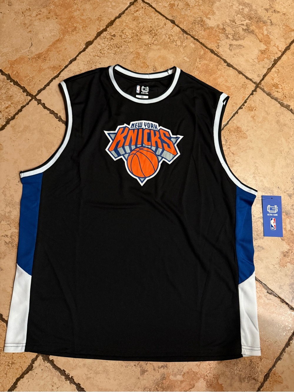 NBA New York Knicks Black Blue White Jersey Shirt